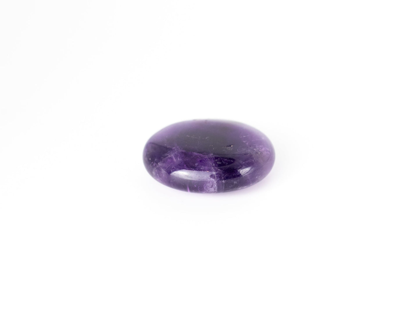 Amethyst Handschmeichler Massagestein Ø 29 - 43 mm aus Brasilien, AA-Qualität, handgeschliffen, für Stressabbau und geistige Klarheit